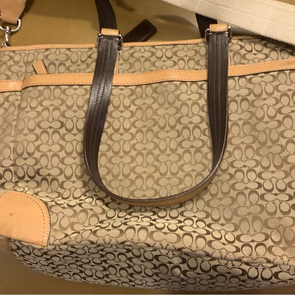 Coach Tan canvas diaper bag No.D1093-F77156 good condition. Best offer